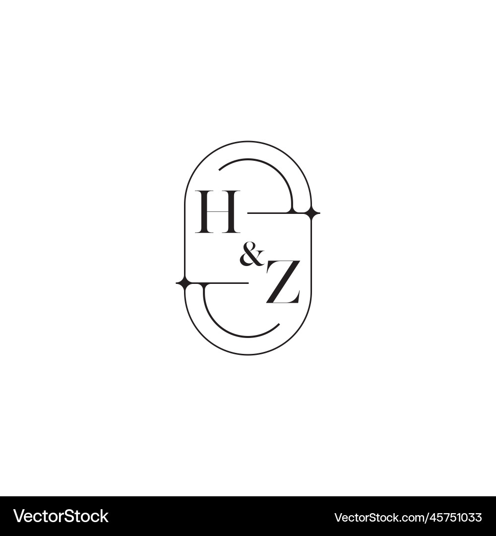 Hz line simple initial concept with high quality Hz line simple initial concept with high quality Vector Image