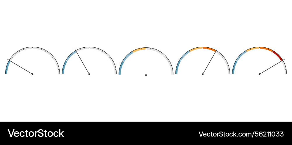 Meter scale with arrow the temperature measuring Vector Image