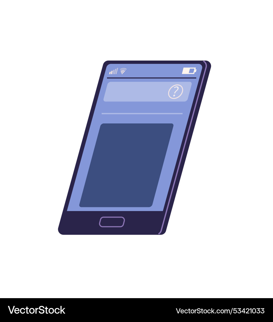 Minimalistic smartphone display with internet Minimalistic smartphone display with internet vector image
