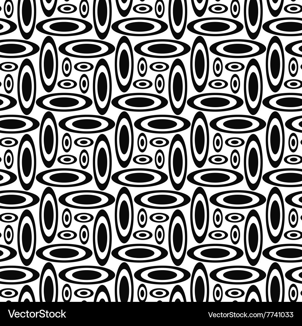 Monochrome ellipse repeat pattern vector image