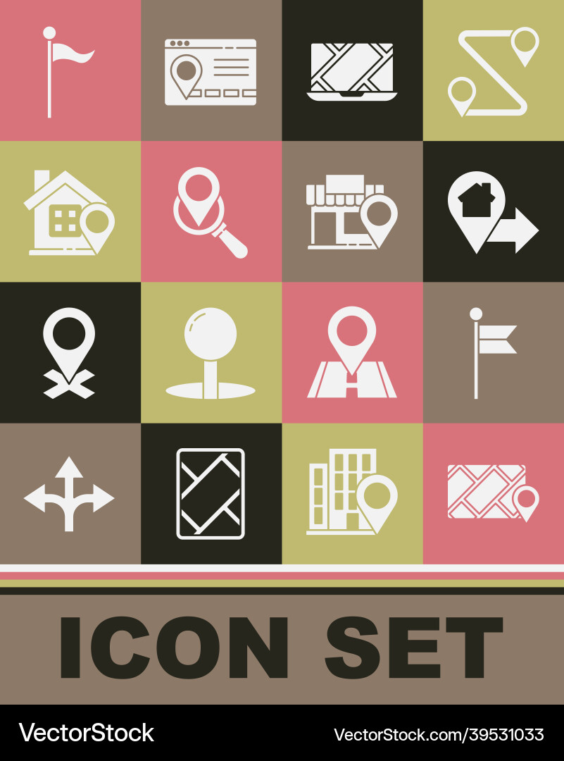 Set city map navigation location marker Set city map navigation location marker vector image