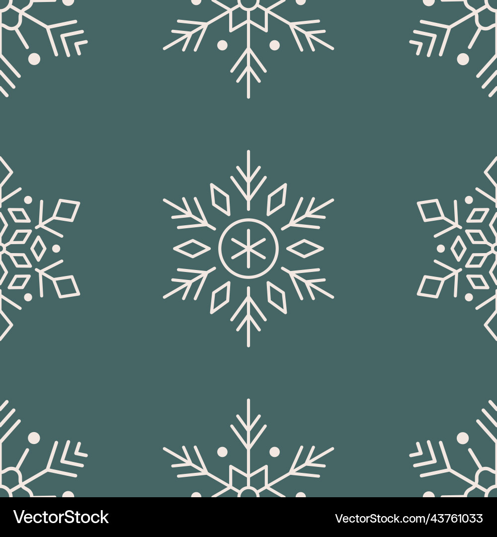 Snowflake Seamless Pattern vector image