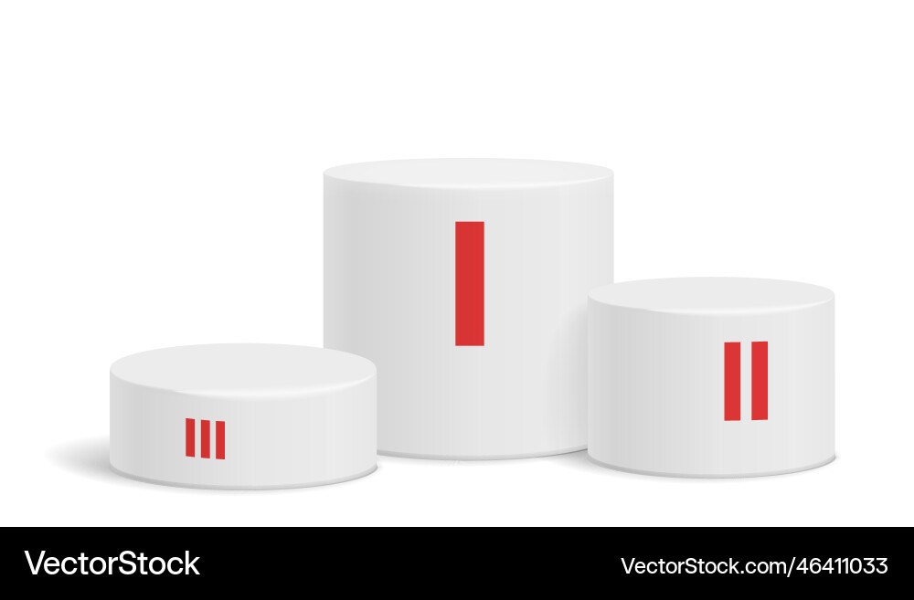 Stage winner podium realistic 3d Royalty Free Vector Image
