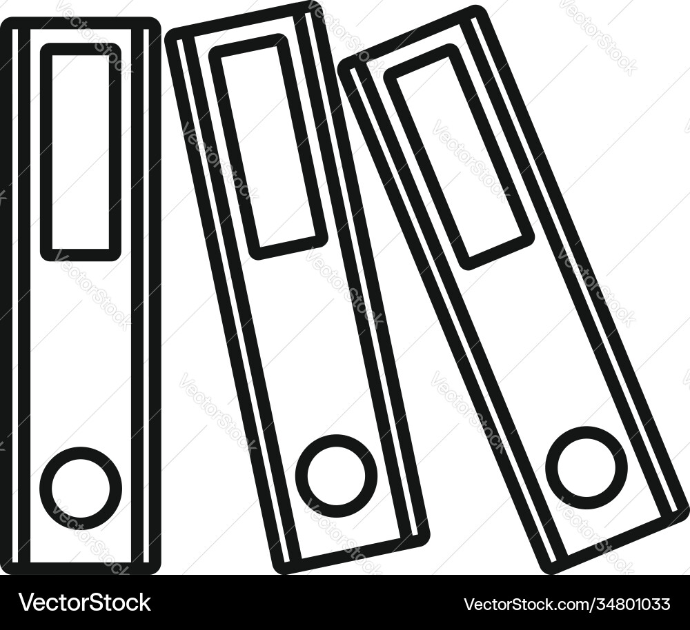 Storage document folder icon outline style Storage document folder icon outline style vector image