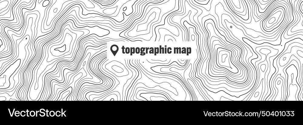 Topographic map with contour lines geographic Topographic map with contour lines geographic vector image