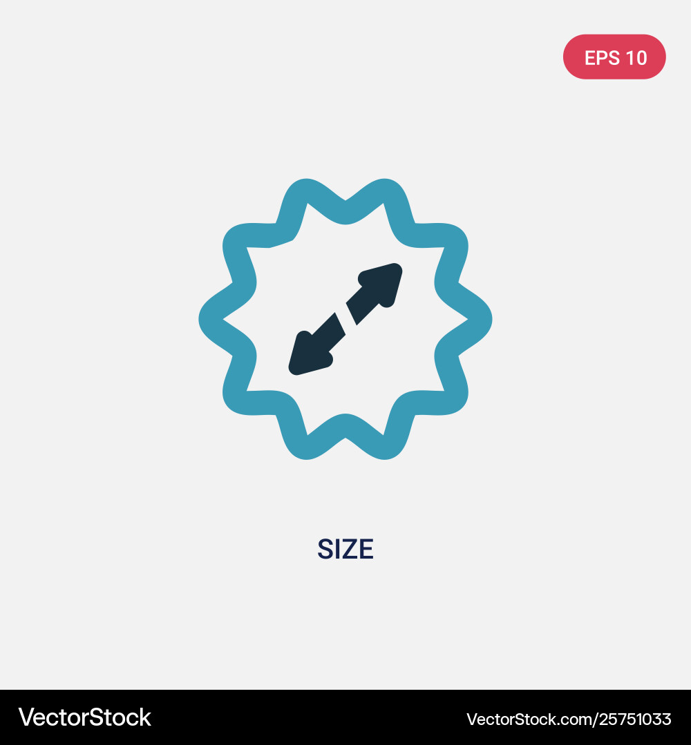 Two color size icon from user interface concept vector image