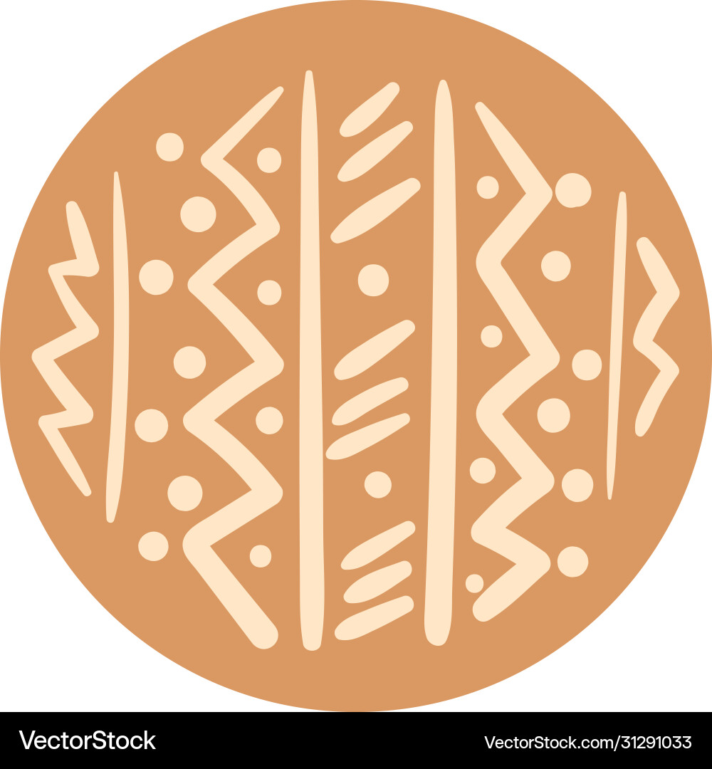 Zig zag lines boho hand draw style vector image