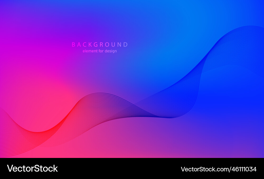 Abstract gradient background wave element Abstract gradient background wave element vector image