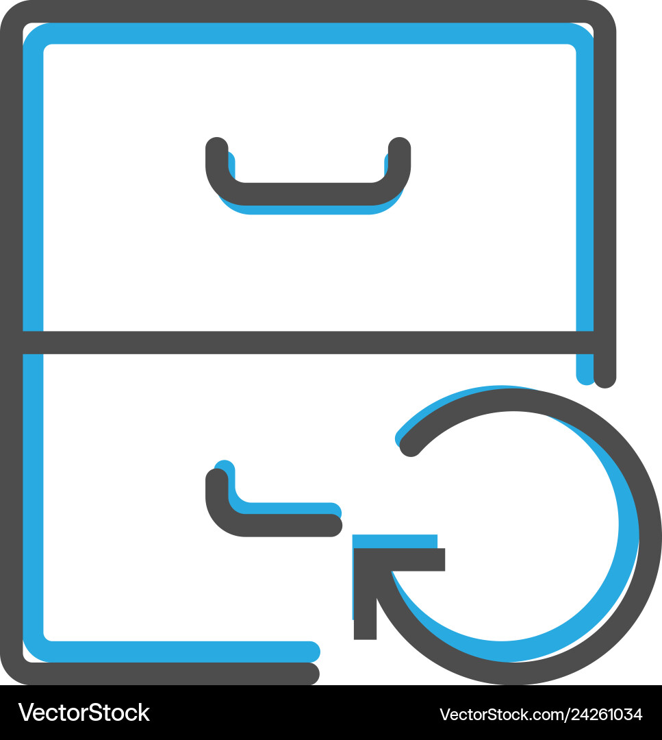 Archive icon design interaction line Archive icon design interaction line vector image