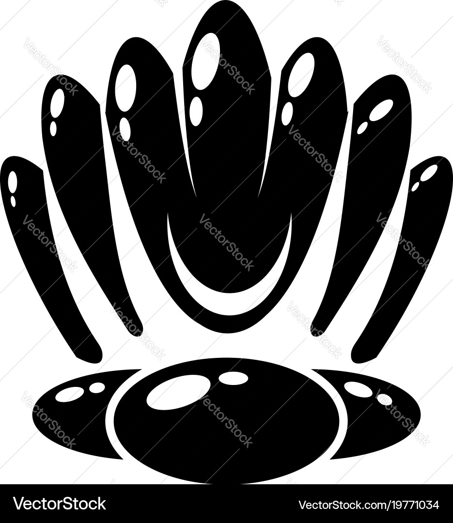 Big shell icon simple style Vector Image
