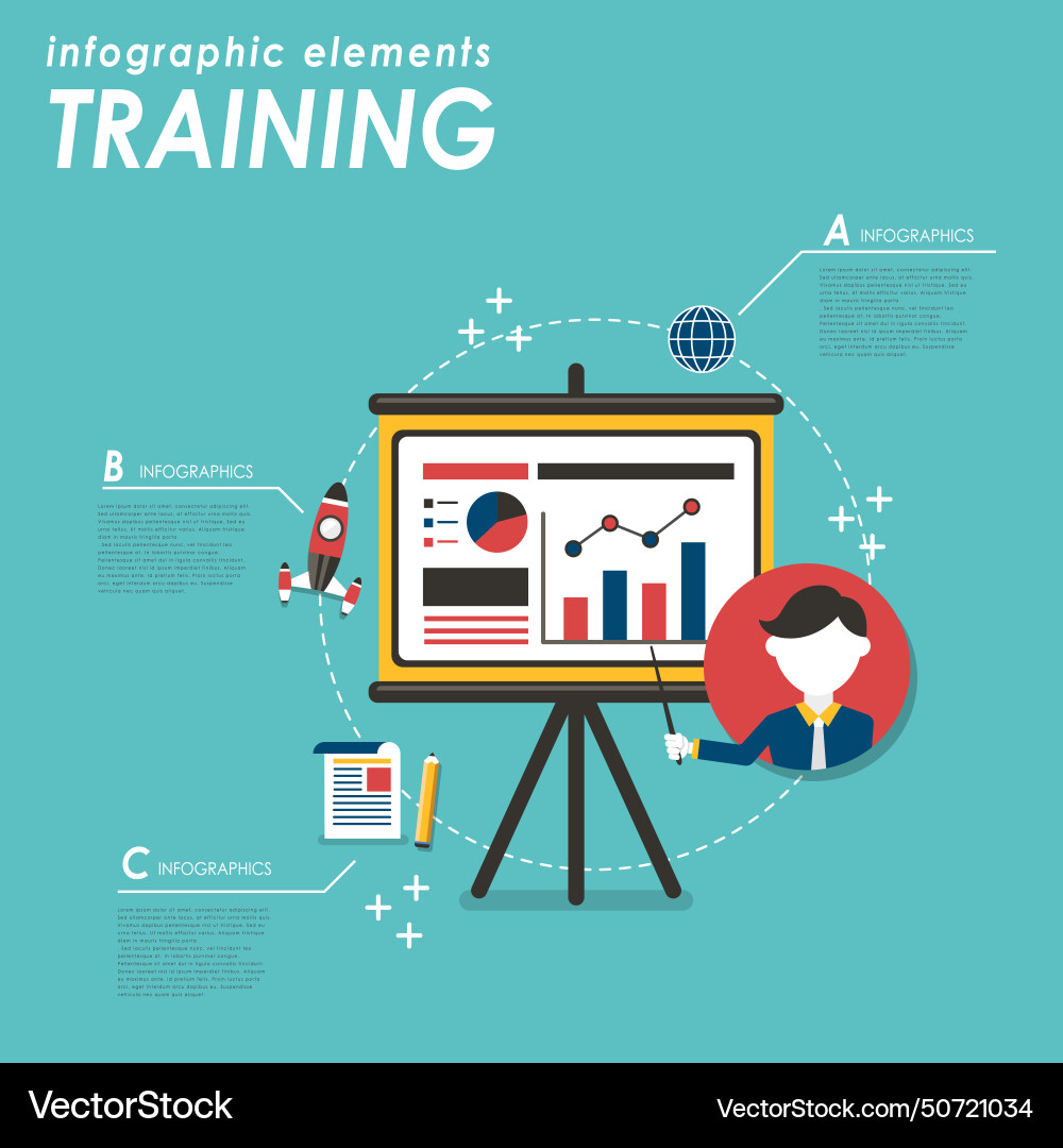Business training concept Royalty Free Vector Image