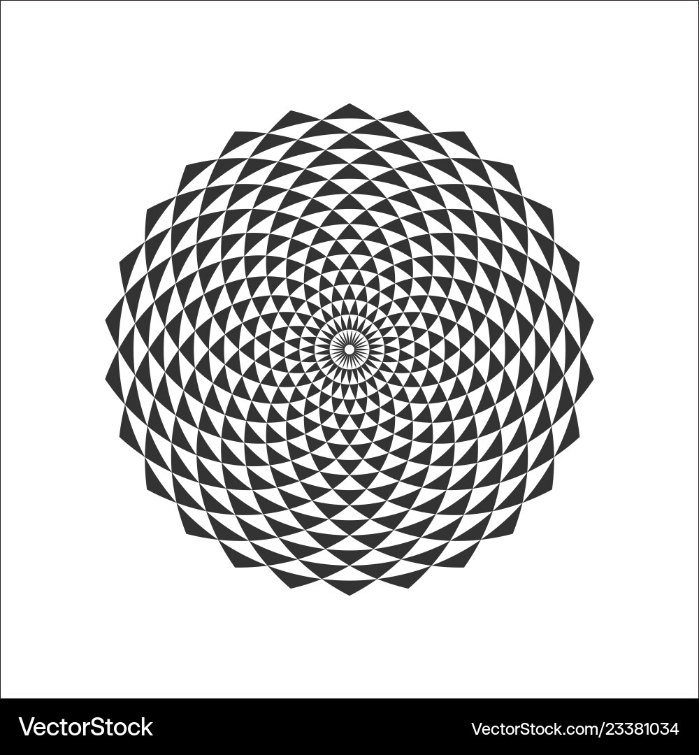 Circular fractal design element Circular fractal design element vector image