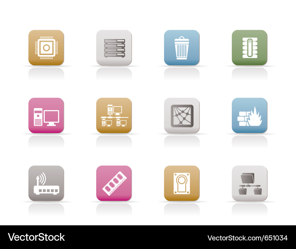 Computer and website icons Vector Image