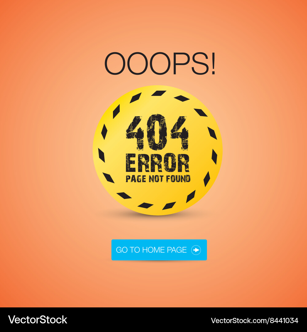 Creative page not found 404 error Vector Image