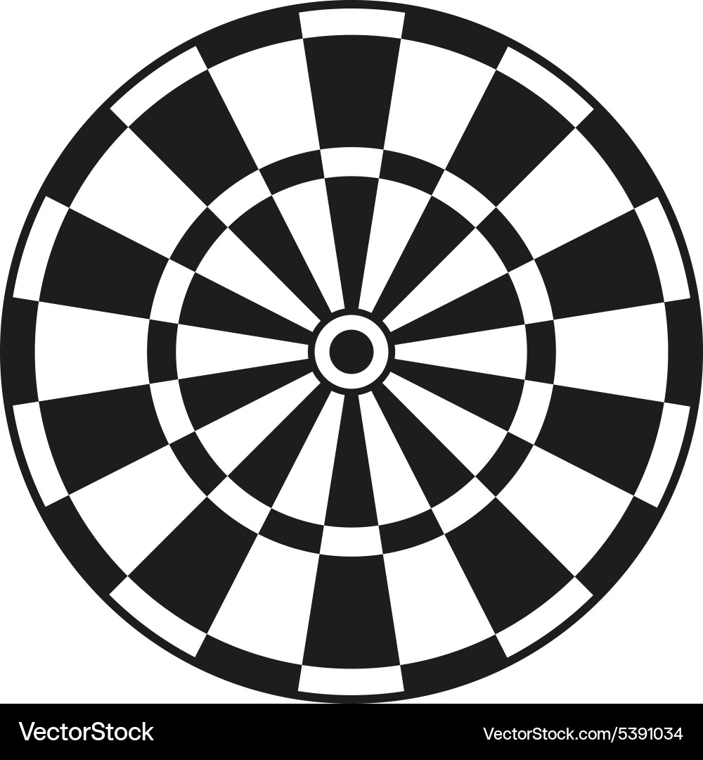 Dart Target Icon - Game Symbol vector image