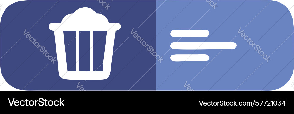 Delete button with list icon design generative ai vector image