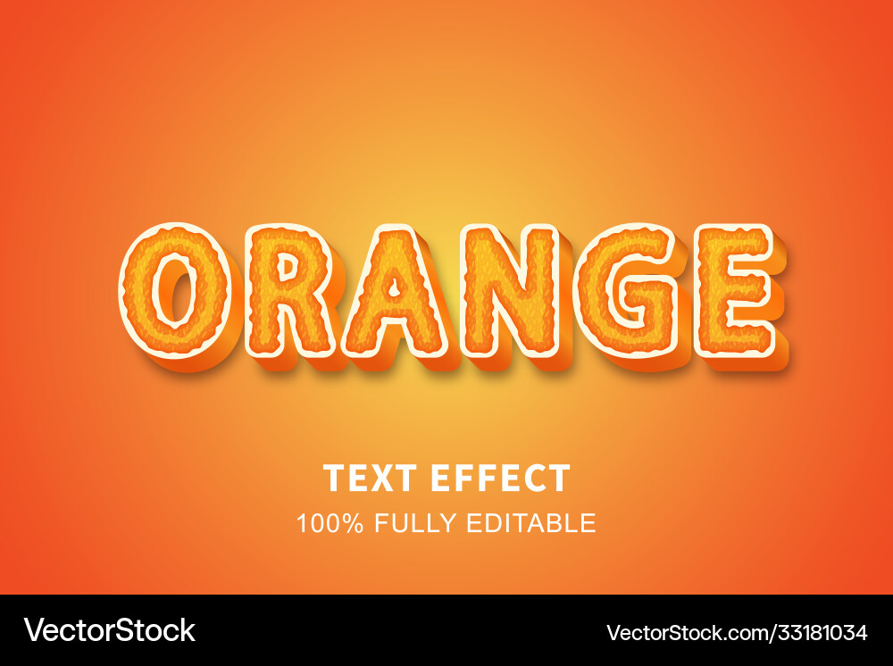 Editable text style effect typography template vector image