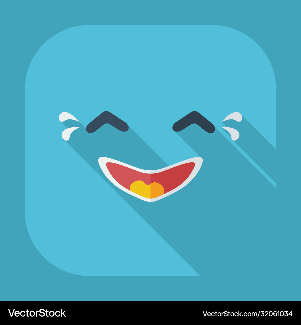 Flat modern design with shadow icons smiley Flat modern design with shadow icons smiley Vector Image