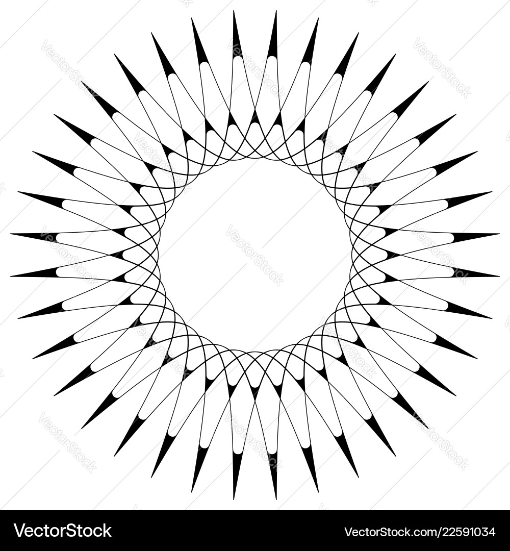 Geometric circular pattern abstract motif Geometric circular pattern abstract motif Vector Image