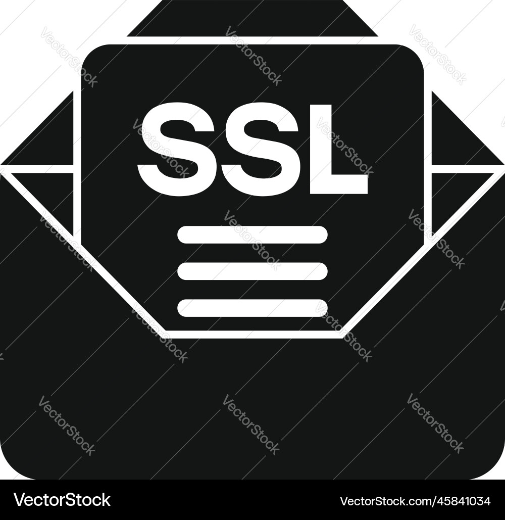 Mail ssl certificate icon simple web data Mail ssl certificate icon simple web data vector image