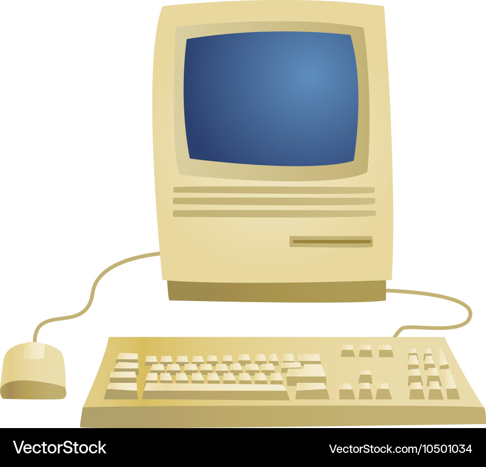 Old computer Vector Image