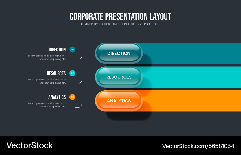 Project proposal three option infographic Project proposal three option infographic vector image