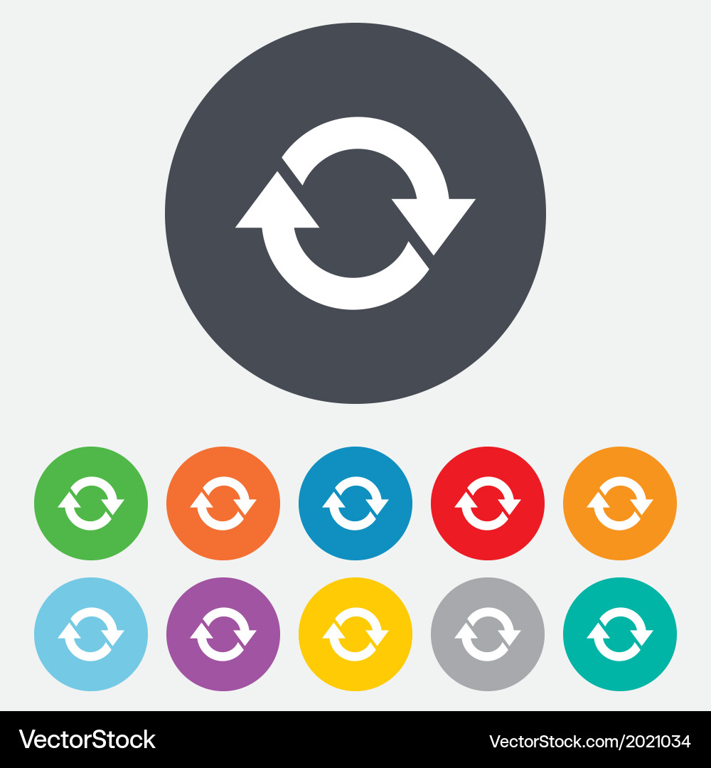 Refresh & Repeat Cycle Icon vector image
