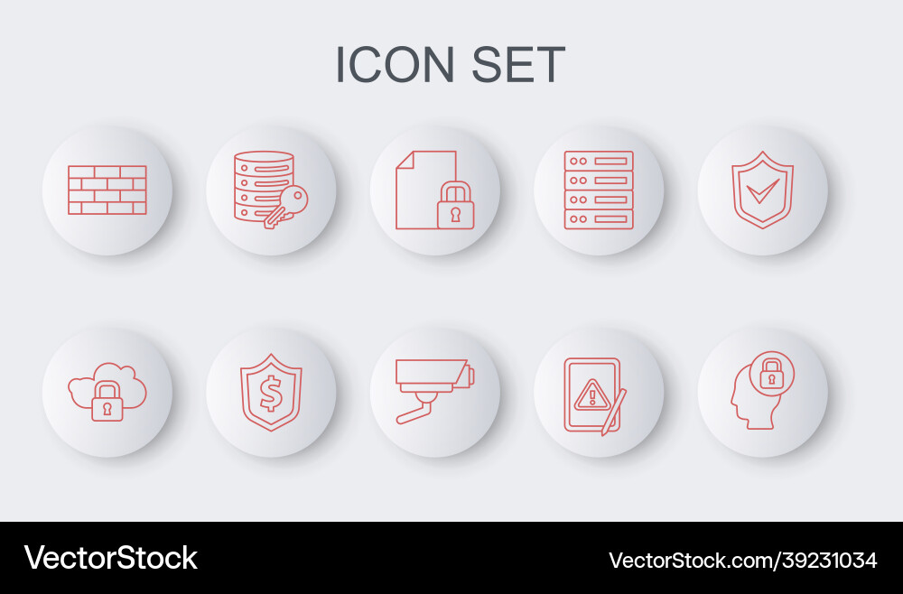 Set line human head with lock cloud computing Set line human head with lock cloud computing Vector Image