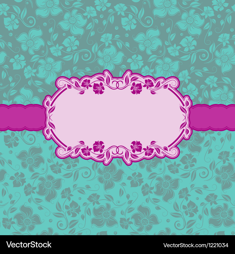 Template frame design for greeting card vector image