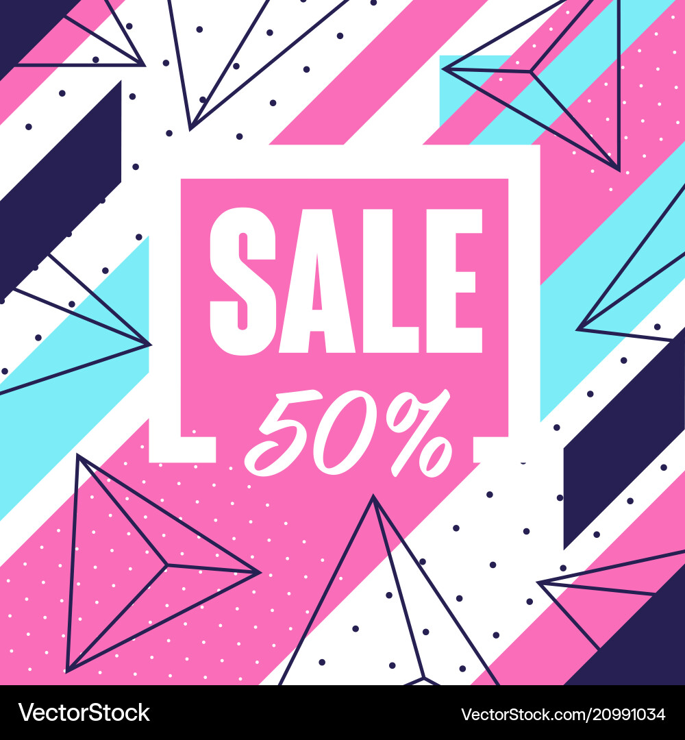 Verkauf 50 Prozent Rabatt Banner Vorlage Design Verkauf 50 Prozent Rabatt Banner Vorlage Design vektorbild
