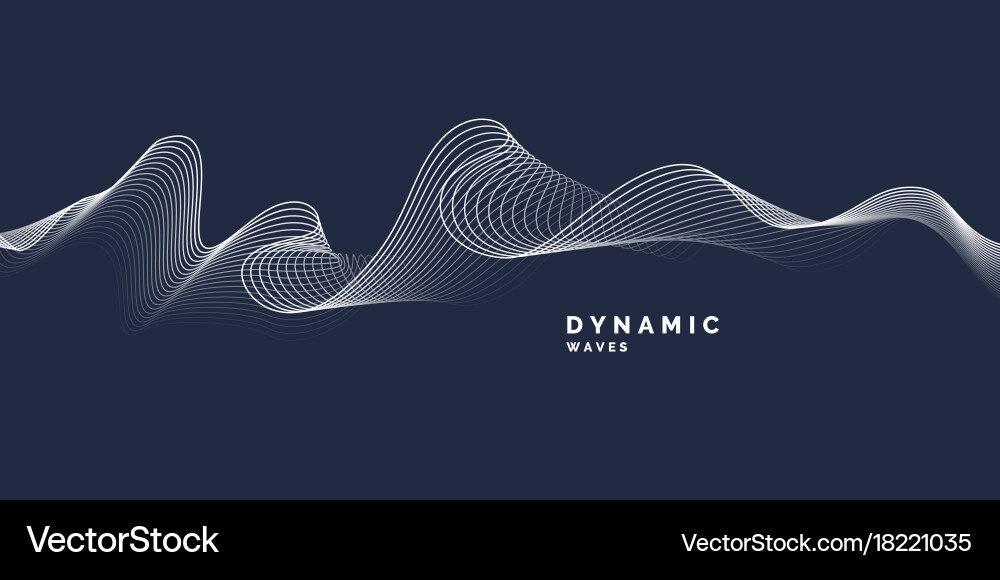 Abstract background with a dynamic waves vector image