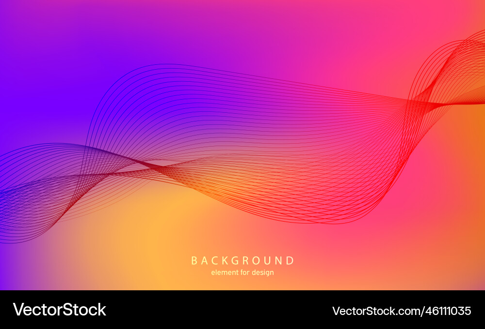 Abstract gradient background wave element Abstract gradient background wave element vector image