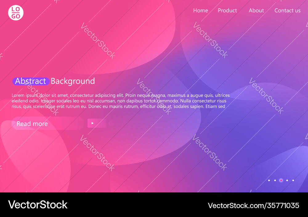 Abstract website template with gradient Vector Image