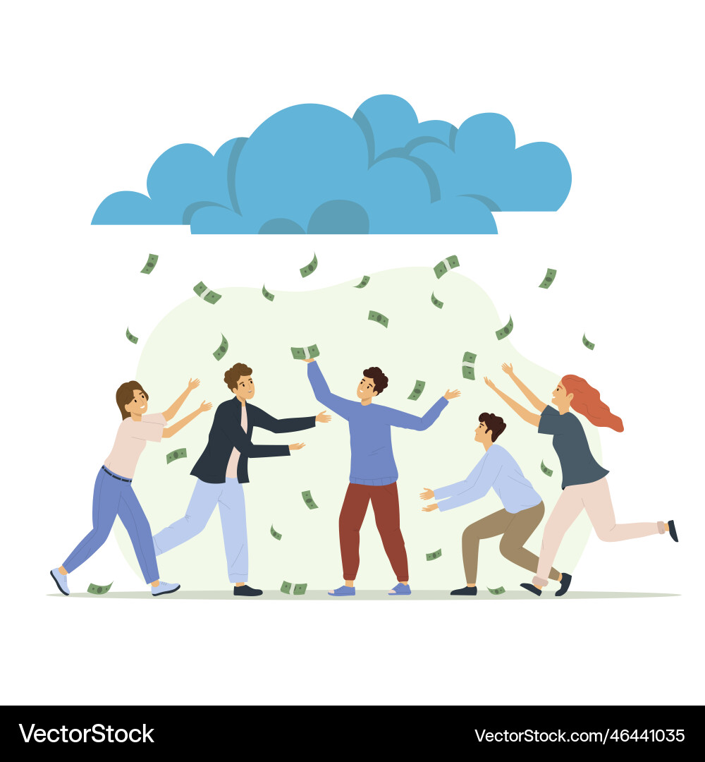 Catching people flat set composition Catching people flat set composition vector image