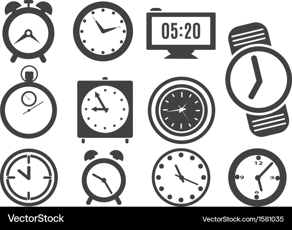 Clock Royalty Free Vector Image - VectorStock