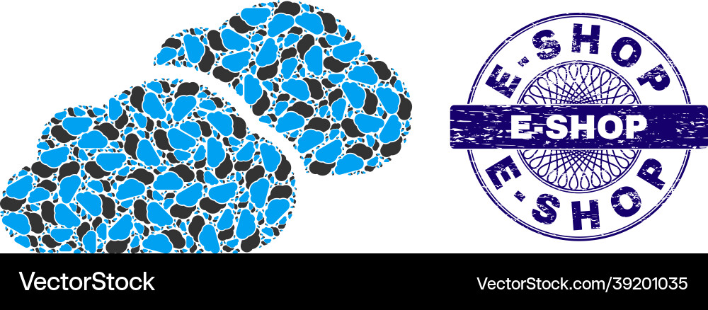 Clouds recursion composition of items Clouds recursion composition of items vector image