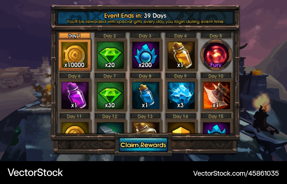 Complete set of level button game ui pop-up icon Vector Image