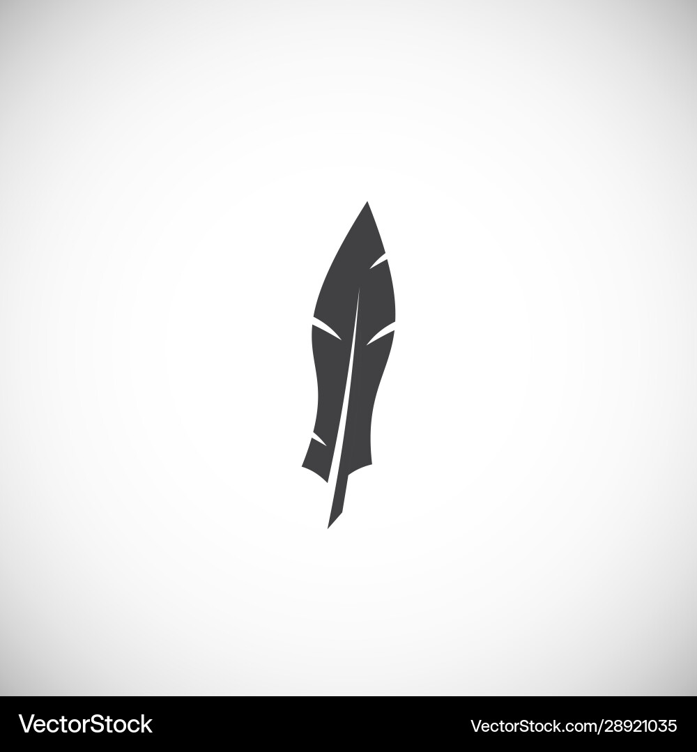 Feather icon on background for graphic and web Feather icon on background for graphic and web vector image