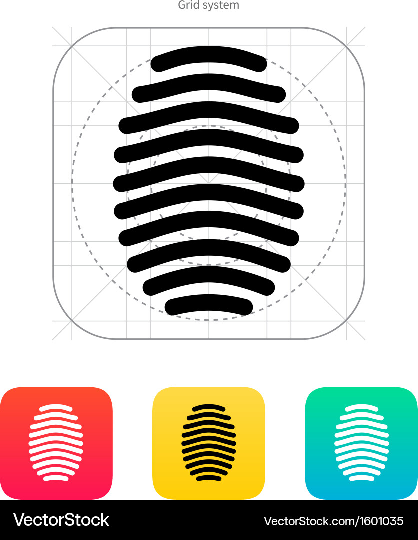 Fingerprint Scan Icon vector image