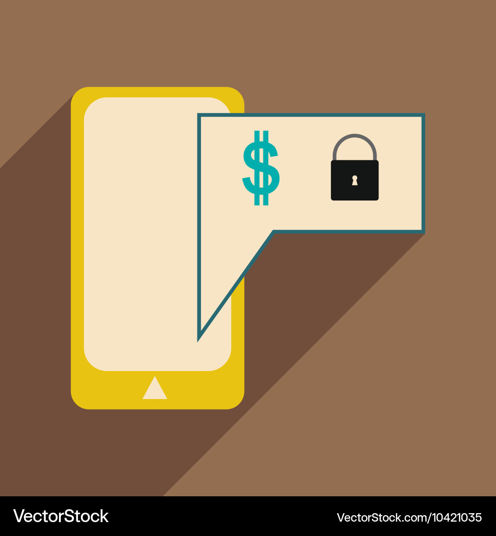 Flat with shadow icon stylish mobile application Vector Image