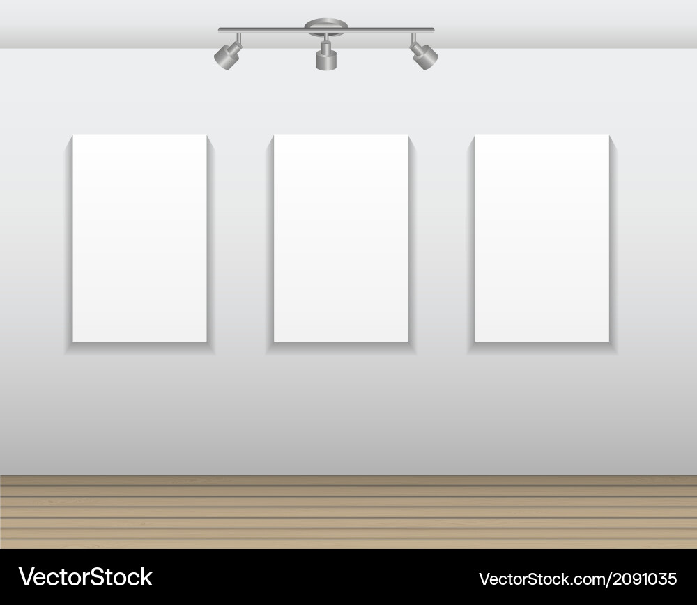 Frame on wall for your text and images Vector Image