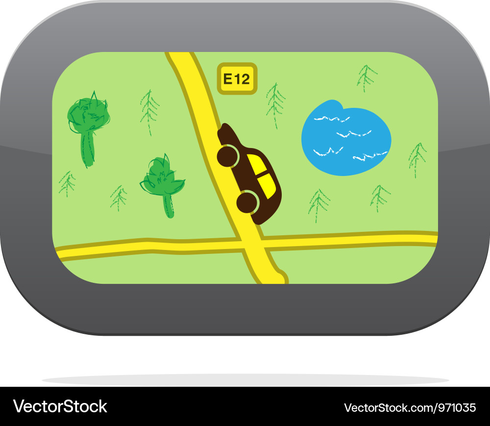 Gps navigation device icon Vector Image