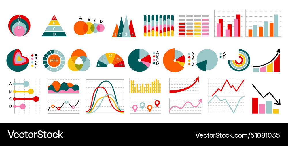 Graph chart growth graphic arrow statistic vector image