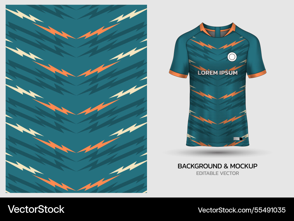 Jersey mockup and background pattern design Jersey mockup and background pattern design vector image