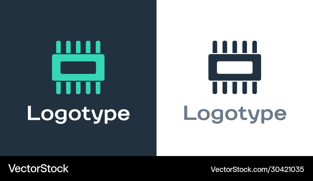 Logotyp Computerprozessor mit Mikroschaltungen cpu Logotyp Computerprozessor mit Mikroschaltungen cpu vektorbild