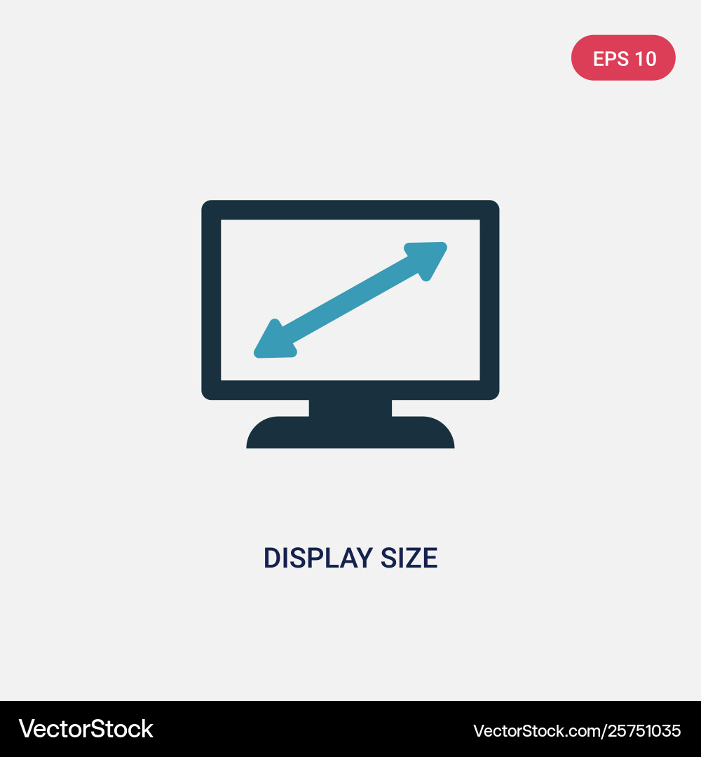 Two color display size icon from user interface Two color display size icon from user interface vector image