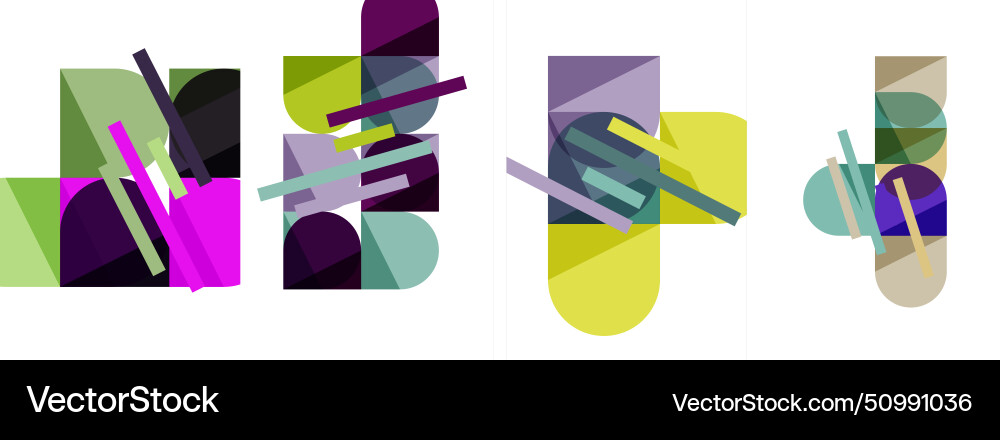 A set of colorful geometric shapes on white A set of colorful geometric shapes on white vector image
