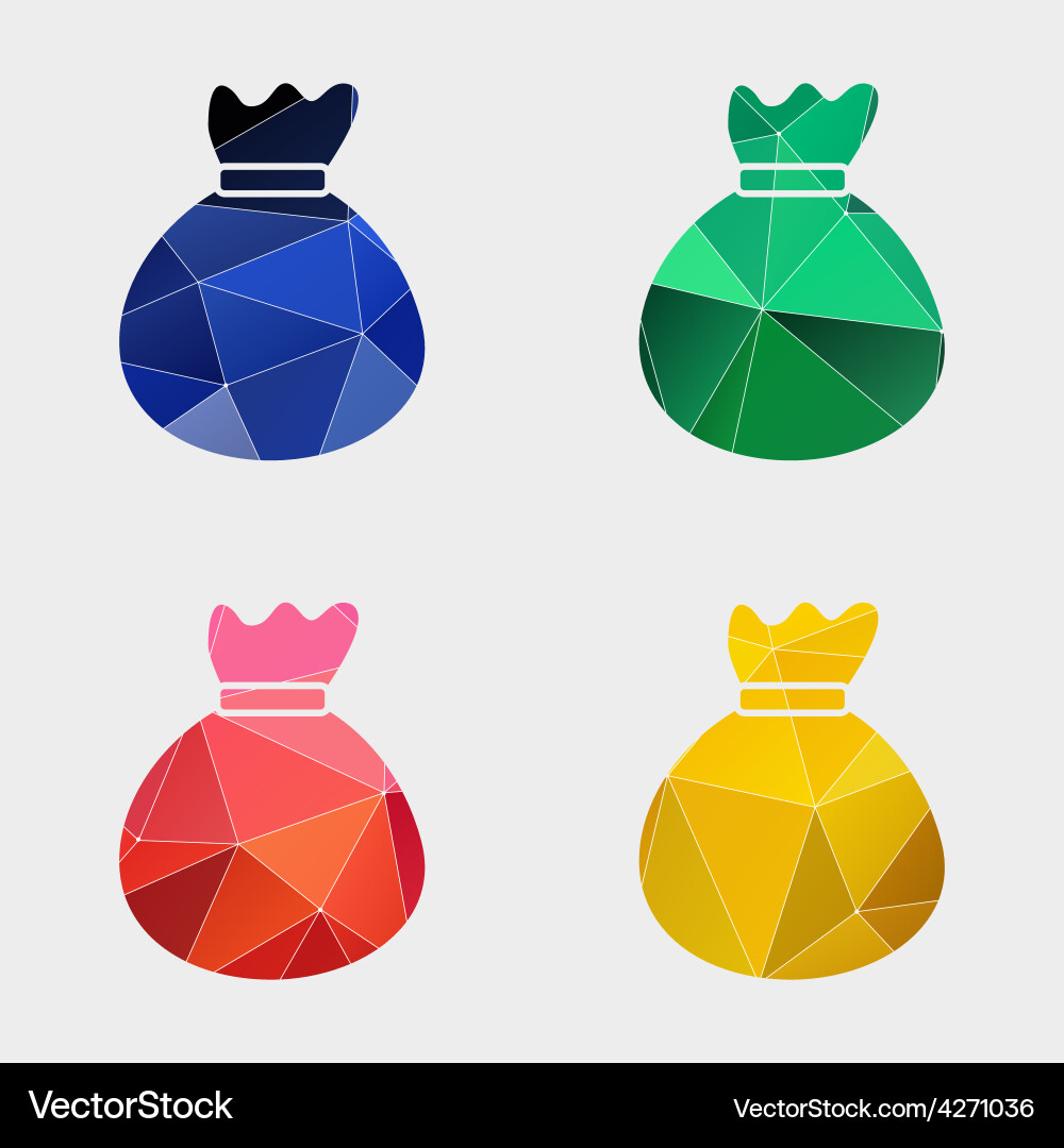 Abstract Bag Icon - Geometric Shape Vector Image