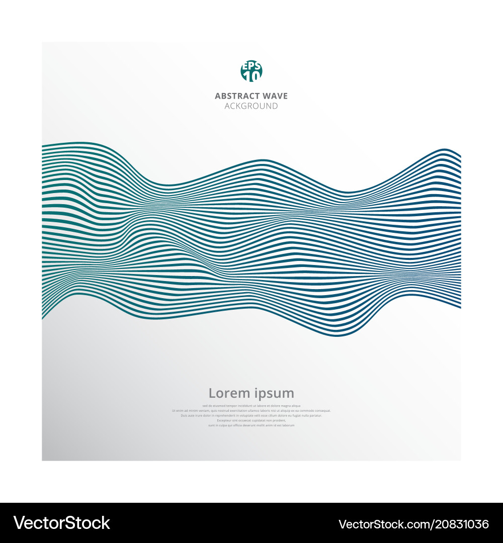 Abstract Blue Wave Pattern Vector Image