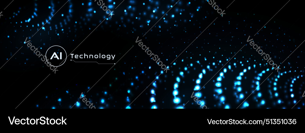 Abstract digital particle dot waves in dark Abstract digital particle dot waves in dark vector image